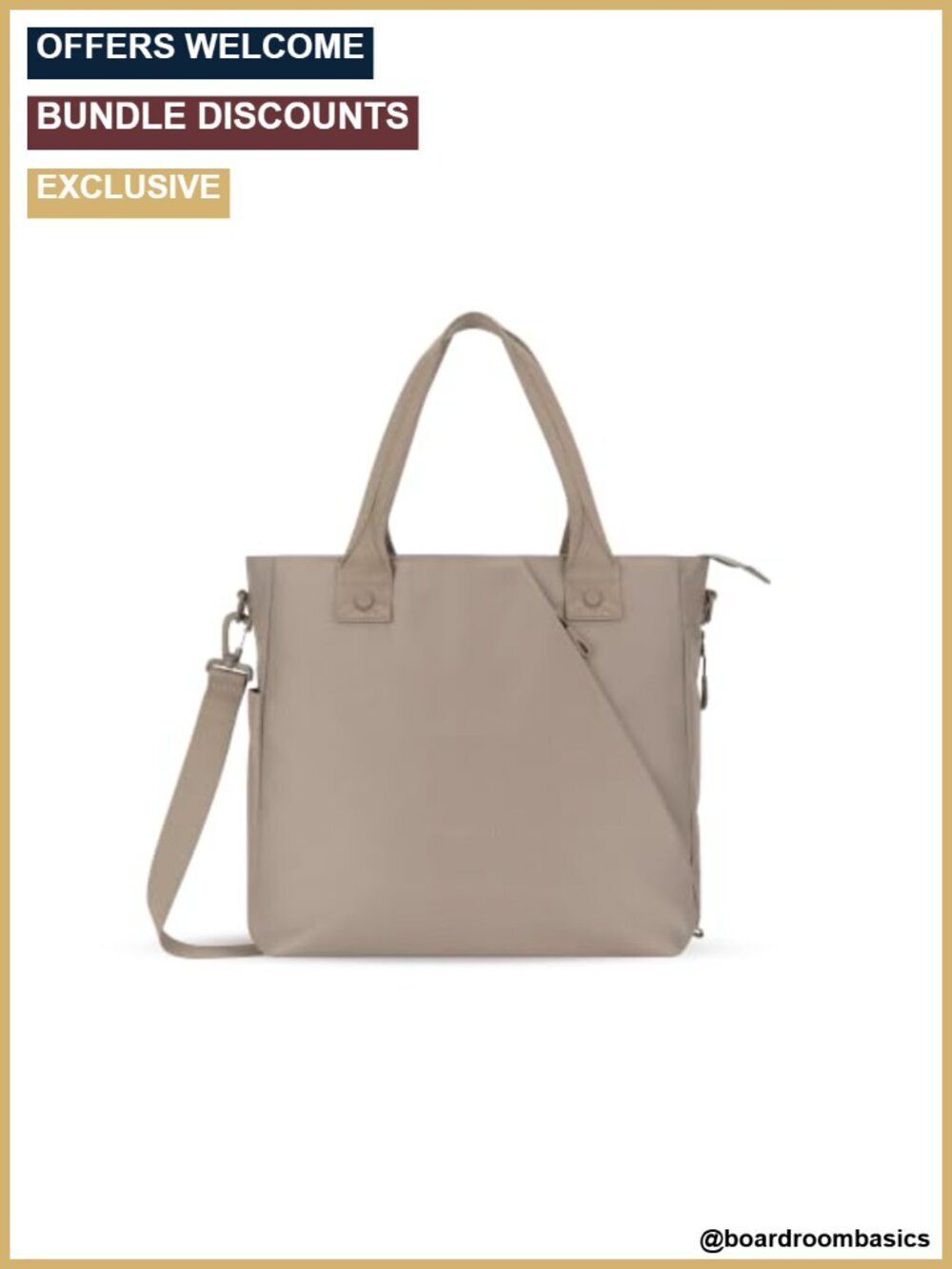15.6" Laptop Tote Crossbody Bag, RFID Protected, Recycled Polyester Work Bag